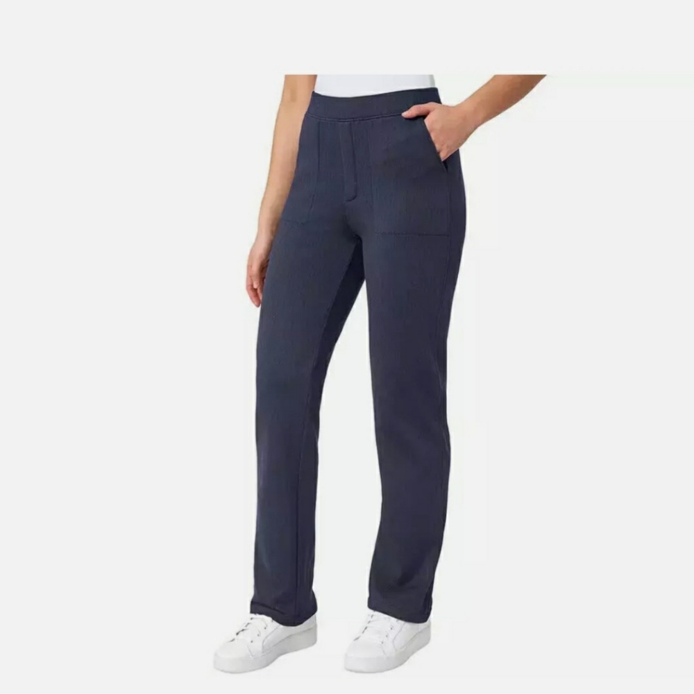 Mondetta Herringbone Straight Leg Women Pant - Blue Color Size L